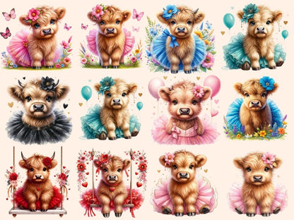 Highland Cows (P1) Clipart cow clipart - Wonders Artist