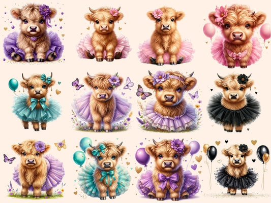 Clipart skotských krav