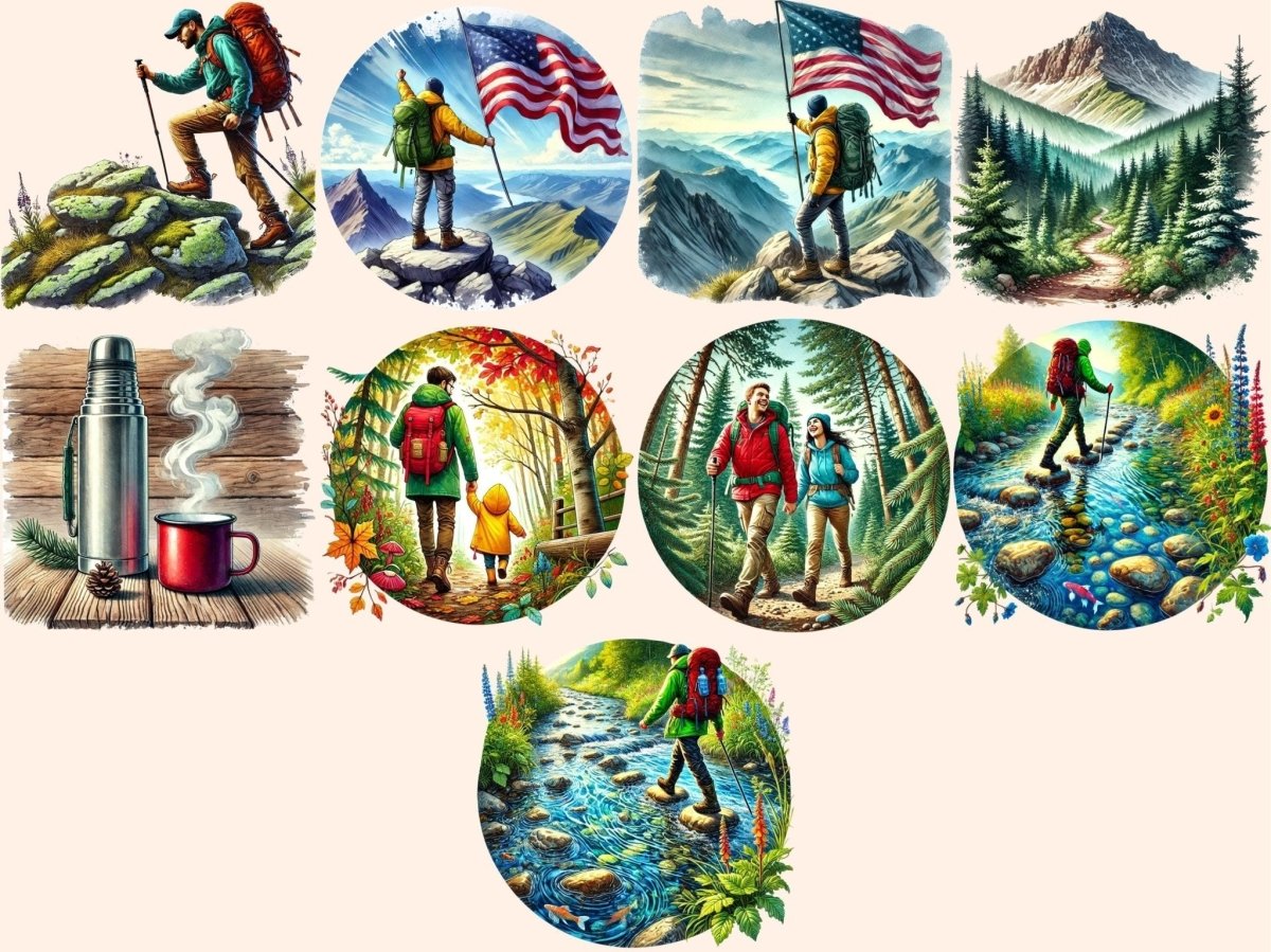 Hiking Clipart Adventure Graphics - Wonders Artist
