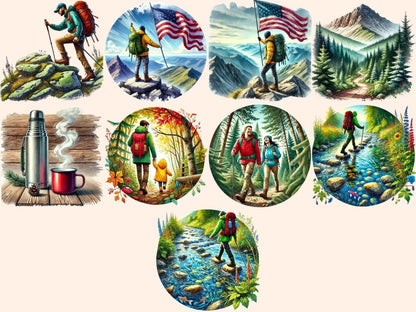 Hiking Clipart Adventure Graphics - Wonders Artist