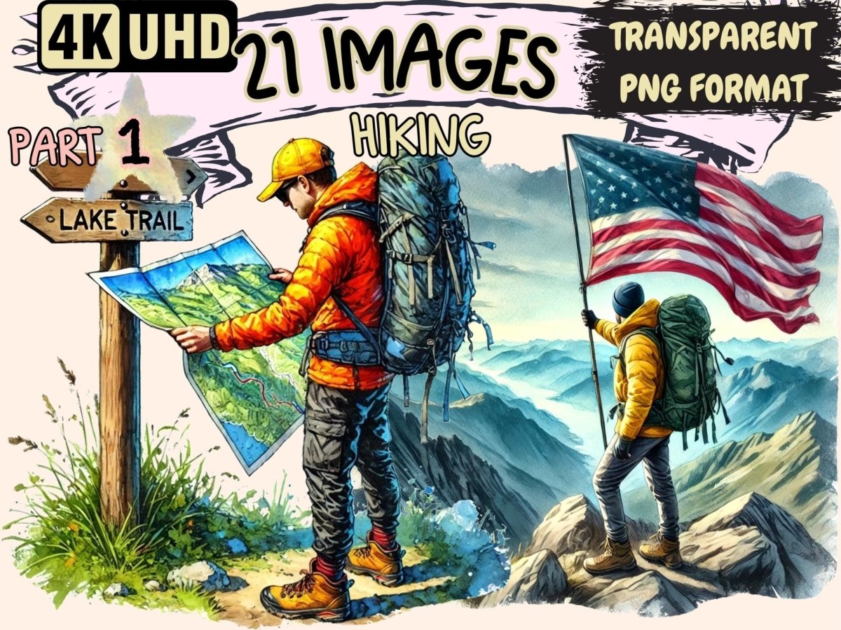 Hiking Clipart Adventure Graphics - Wonders Artist