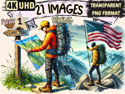 Hiking Clipart Adventure Graphics - Wonders Artist