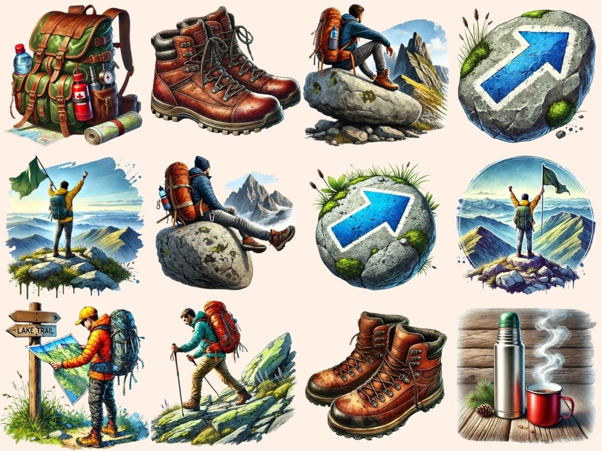 Hiking Clipart Adventure Graphics - Wonders Artist