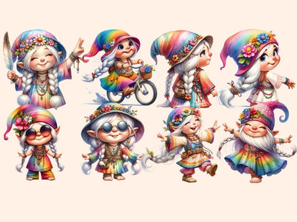 Hippie Gnomes Clipart boho gnome clipart - Wonders Artist