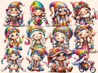 Hippie Gnomes Clipart boho gnome clipart - Wonders Artist