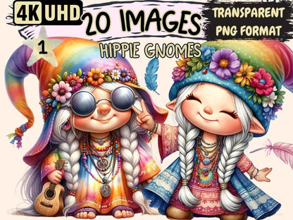 Hippie Gnomes Clipart boho gnome clipart - Wonders Artist