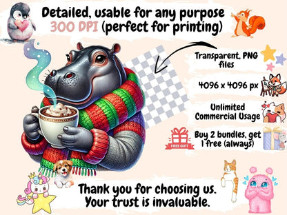 Hippopotamus Clipart Animal Clipart - Wonders Artist