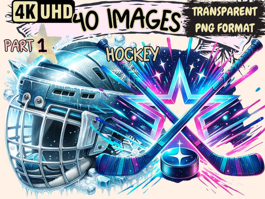 Hockey Clipart - High - Quality Instant Digital Download for Creative Projects