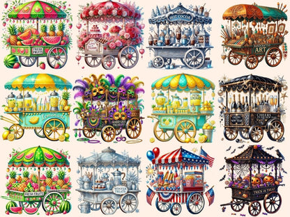 Holiday Carts Clipart Cart Decorations - Wonders Artist