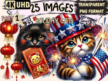 Holiday Cats Clipart cat day clipart - Wonders Artist