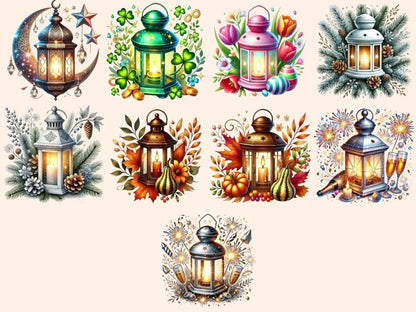 Holiday Lanterns Clipart celebration lanterns - Wonders Artist