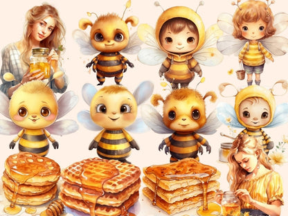 Honey Treats Watercolor Clipart desserts clipart - Wonders Artist