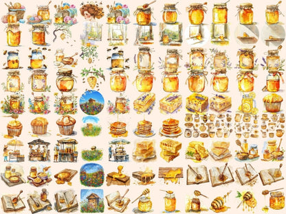 Honey Watercolor Clipart bee clipart - Wonders Artist