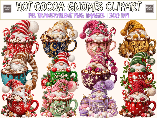 Hot Cocoa Gnomes Clipart — cover