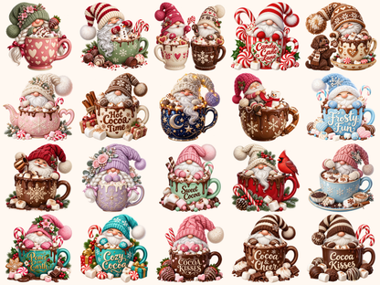 Hot Cocoa Gnomes Clipart — preview grid 3
