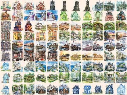 Houses Watercolor Clipart Architecture PNG - Wonders Artist