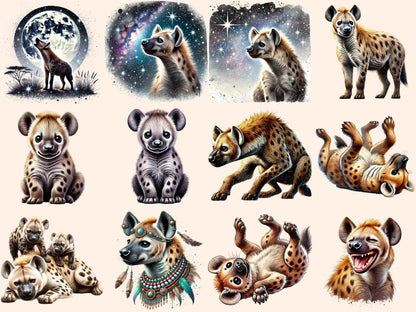 Hyenas Clipart animal artwork - Wonders Artist