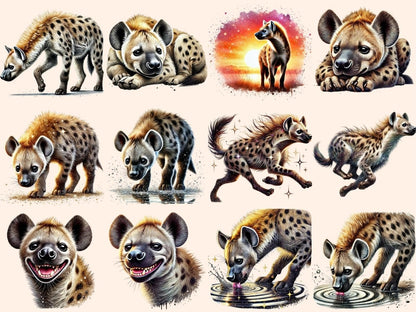 Hyenas (P2) Clipart animal artwork - Wonders Artist