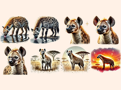 Hyenas (P2) Clipart animal artwork - Wonders Artist