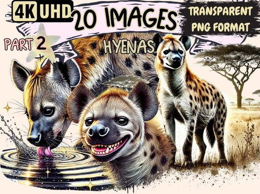 Hyenas (P2) Clipart animal artwork - Wonders Artist