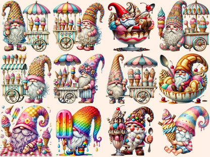 Ice Cream Gnomes Clipart cute gnome clipart - Wonders Artist