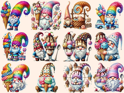 Ice Cream Gnomes Clipart cute gnome clipart - Wonders Artist