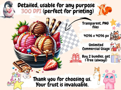 Ice Cream (P2) Clipart digital ice cream - Wonders Artist