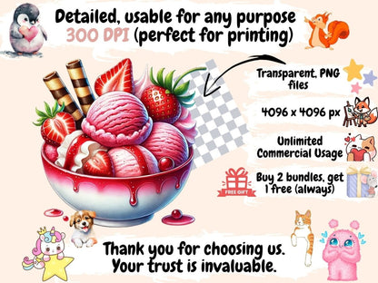 Ice Cream (P3) Clipart digital ice cream - Wonders Artist