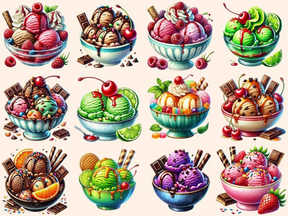 Ice Cream (P3) Clipart digital ice cream - Wonders Artist