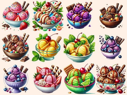 Ice Cream (P3) Clipart digital ice cream - Wonders Artist