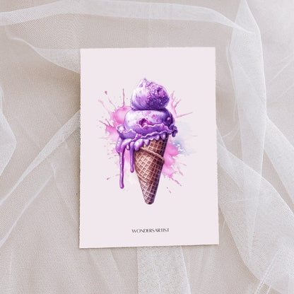 Ice Cream Watercolor Clipart beach clipart - Wonders Artist