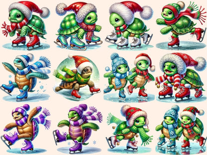 Ice Skates Turtles Clipart christmas turtles - Wonders Artist