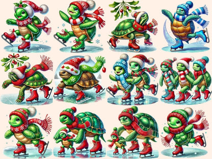 Ice Skates Turtles Clipart christmas turtles - Wonders Artist