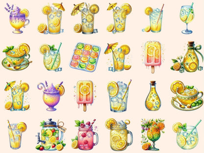 Iced Lemonade Clipart citrus clipart drink clipart lemon clipart - WondersArtist