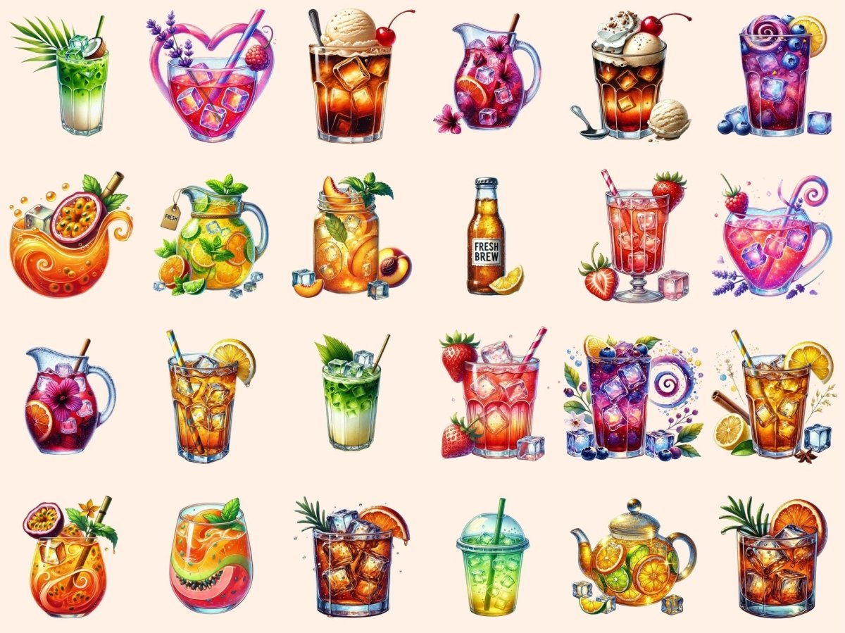 Iced Tea Clipart cold tea clipart ice drink clipart ice tea clipart - WondersArtist