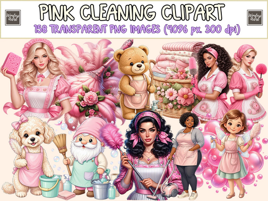 Pink Cleaning Clipart