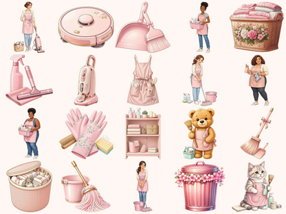 Pink Cleaning Clipart