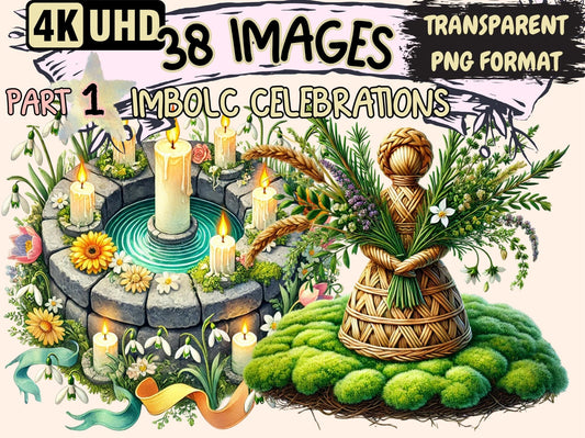 Imbolc Celebrations Clipart - High - Quality Instant Digital Download for Creative Projects