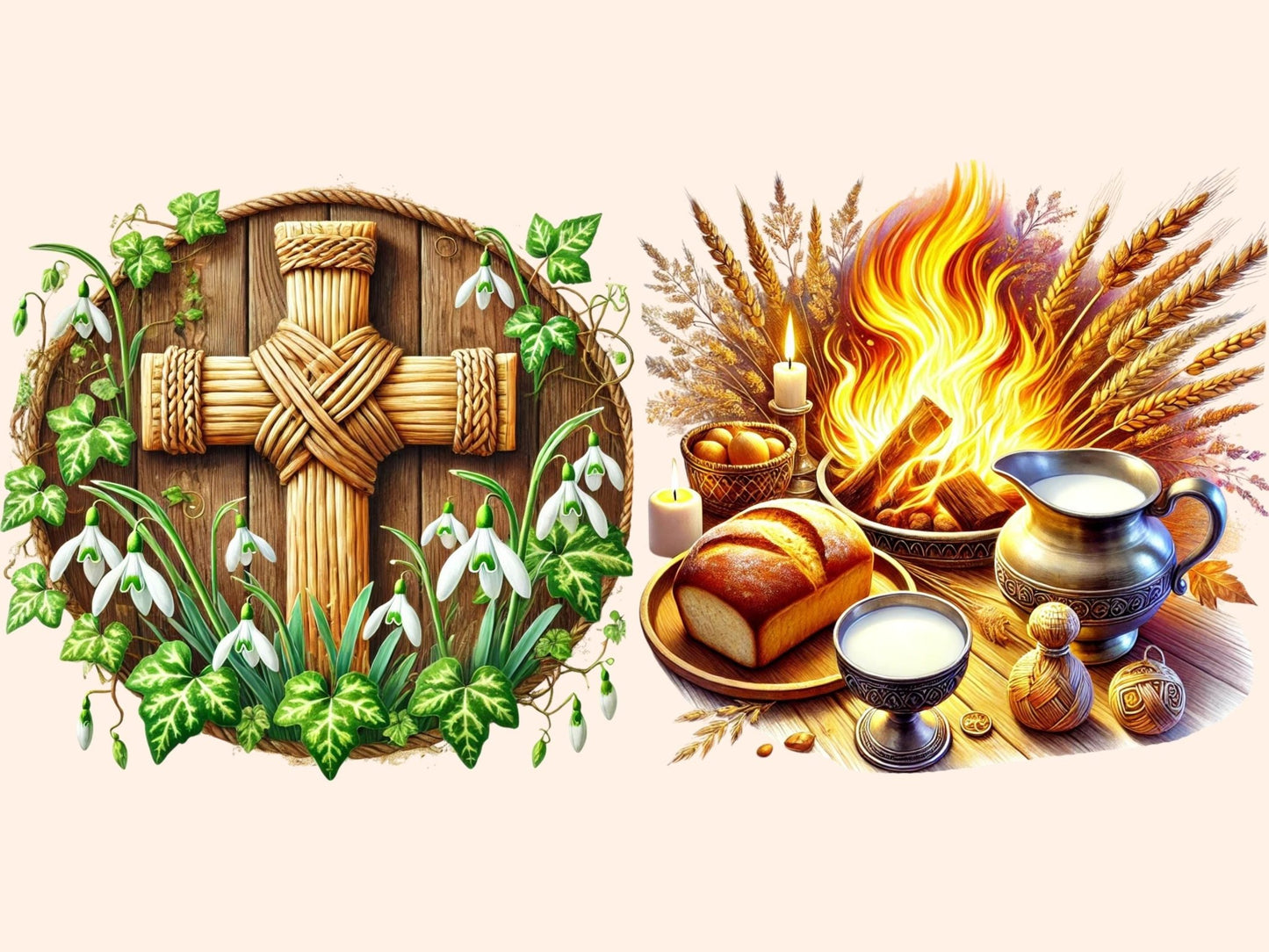 Imbolc Celebrations Clipart - High - Quality Instant Digital Download for Creative Projects