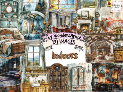 Indoors Watercolor Clipart Cozy Indoors - Wonders Artist