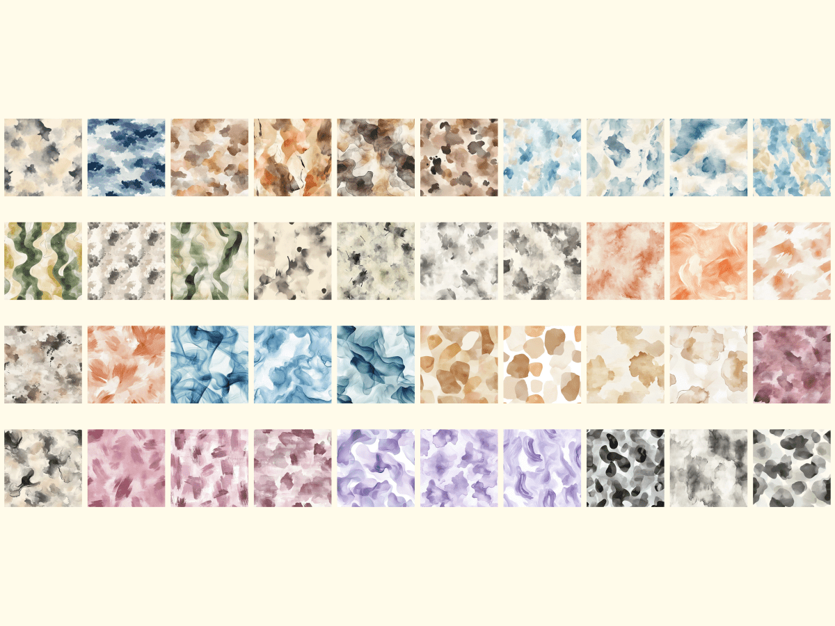 Ink Wash Digital Paper All Bundles Backgrounds Digital Paper - WondersArtist