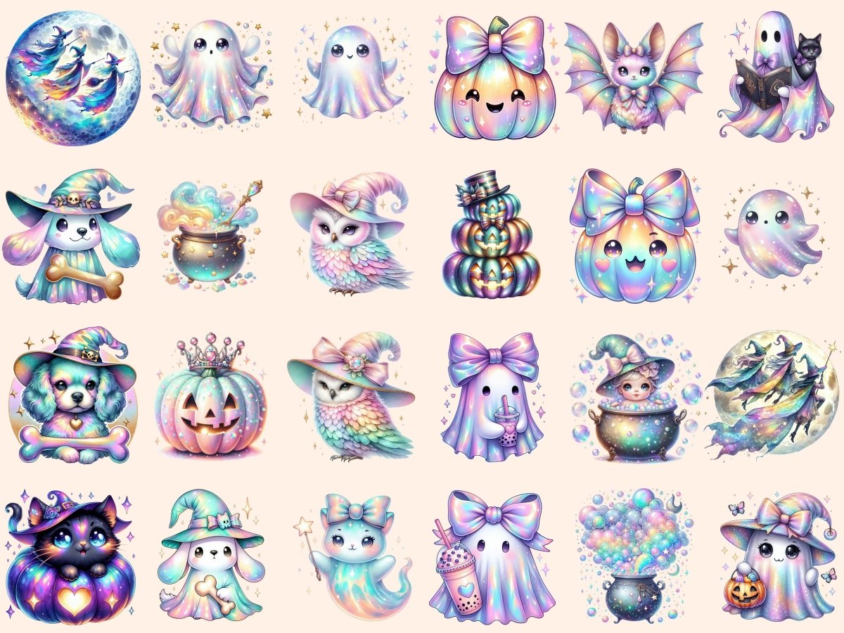 Iridescent Halloween Clipart cute halloween png halloween clipart halloween designs - WondersArtist