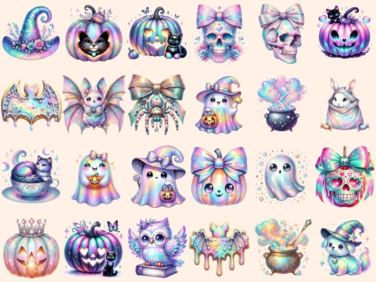 Iridescent Halloween Clipart cute halloween png halloween clipart halloween designs - WondersArtist