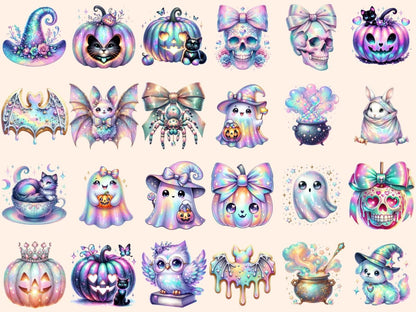 Iridescent Halloween Clipart cute halloween png halloween clipart halloween designs - WondersArtist