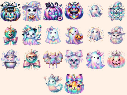 Iridescent Halloween Clipart cute halloween png halloween clipart halloween designs - WondersArtist