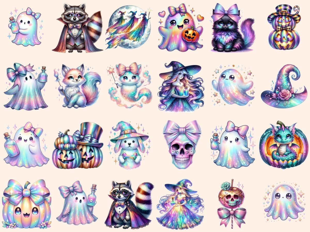 Iridescent Halloween Clipart cute halloween png halloween clipart halloween designs - WondersArtist