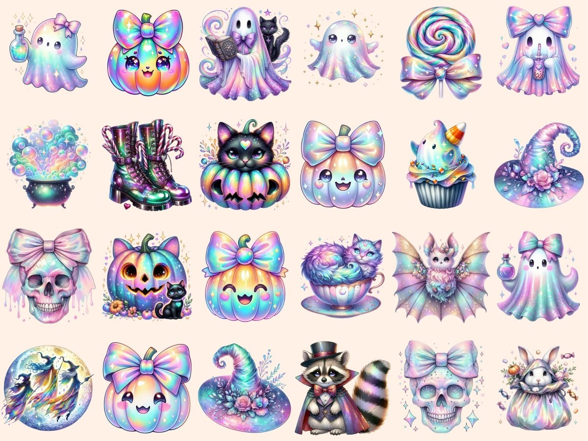 Iridescent Halloween Clipart cute halloween png halloween clipart halloween designs - WondersArtist
