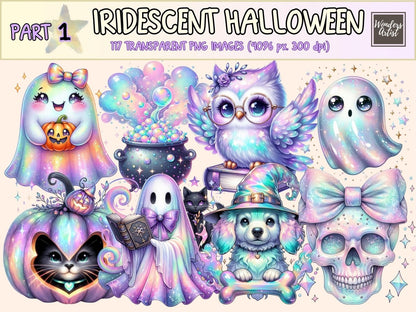 Iridescent Halloween Clipart cute halloween png halloween clipart halloween designs - WondersArtist