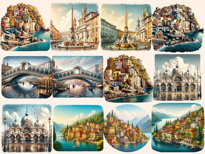 Italian Landscapes Clipart Cute landscape art - Wonders Artist