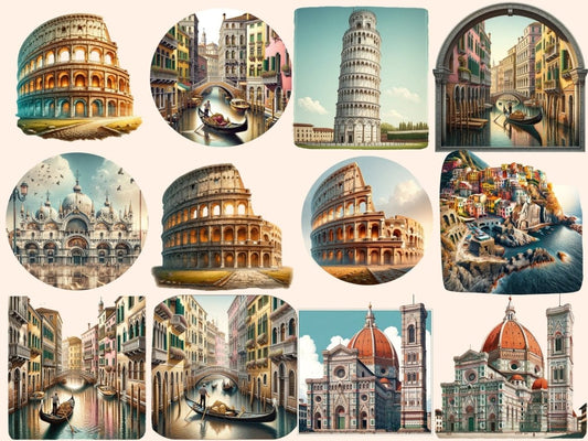 Italienische Landschaften Clipart